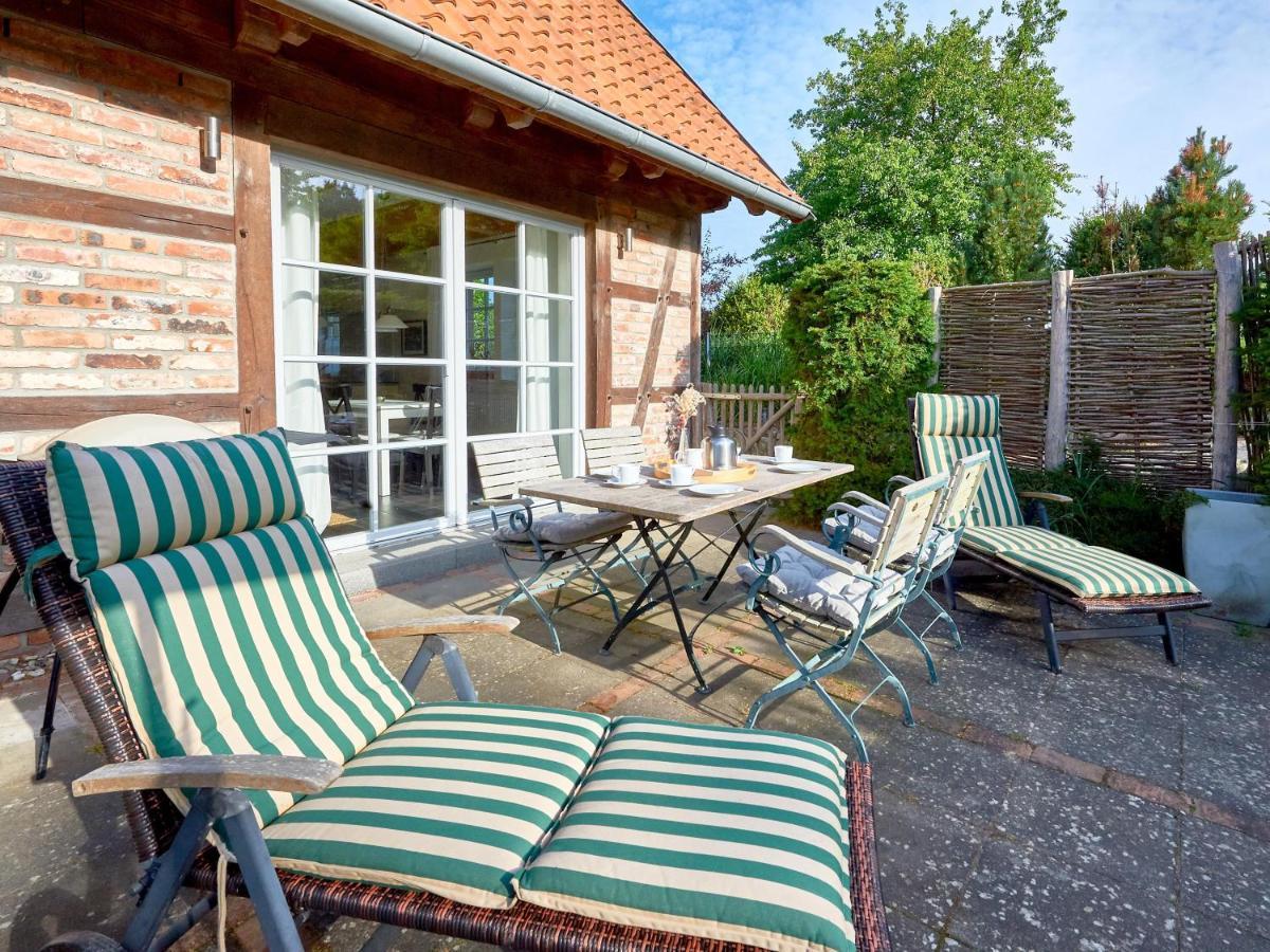 Fachwerkhaeuser Seedorf - Haushaelfte "Sophie Charlott" Mit Kamin Und Terrasse Exterior foto