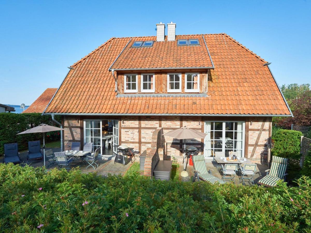 Fachwerkhaeuser Seedorf - Haushaelfte "Sophie Charlott" Mit Kamin Und Terrasse Exterior foto